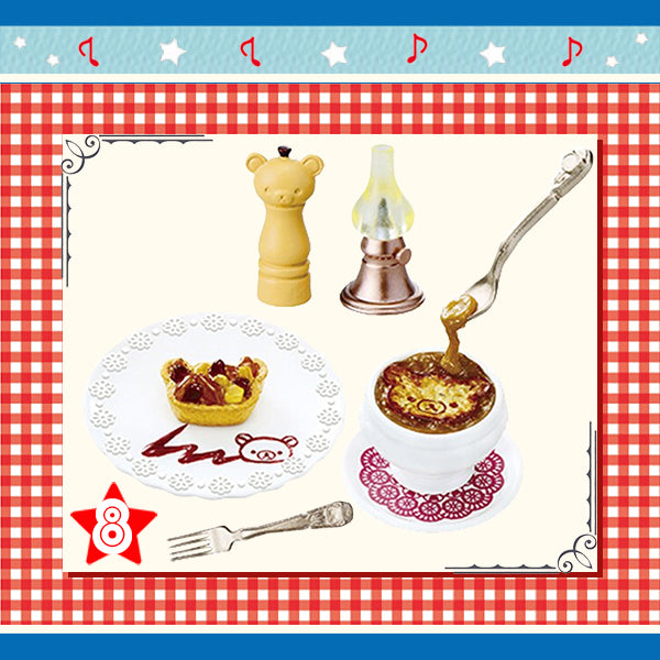 Rare 2017 Re-Ment Rilakkuma Bonjour! Bistro Full Set of 8 pcs <Free shipping (Except the United States)>