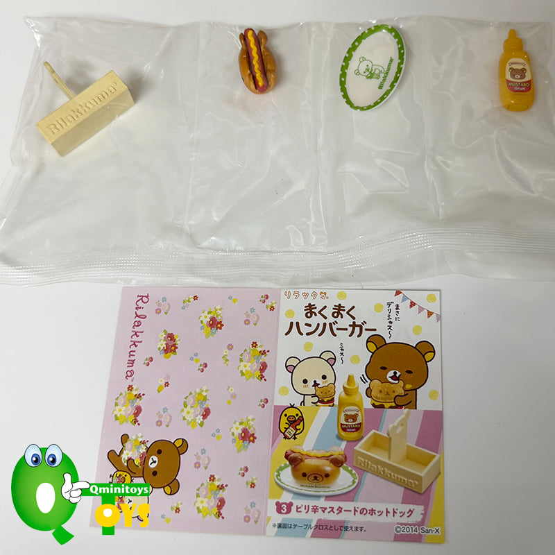Rare 2014 Re-Ment Rilakkuma Hamburger Full Set of 8 pcs <Free shipping (Except the United States)>
