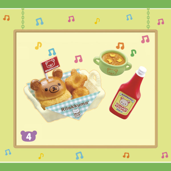 Rare 2014 Re-Ment Rilakkuma Hamburger Full Set of 8 pcs <Free shipping (Except the United States)>