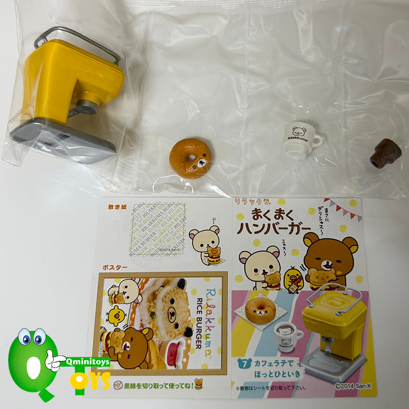 Rare 2014 Re-Ment Rilakkuma Hamburger Full Set of 8 pcs <Free shipping (Except the United States)>