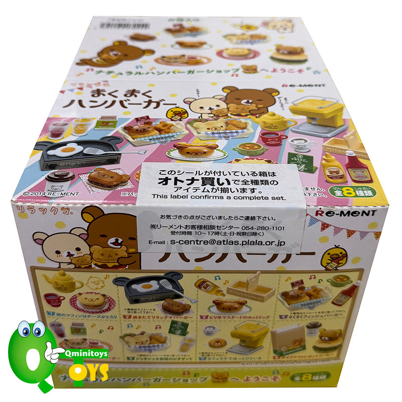 Rare 2014 Re-Ment Rilakkuma Hamburger Full Set of 8 pcs <Free shipping (Except the United States)>