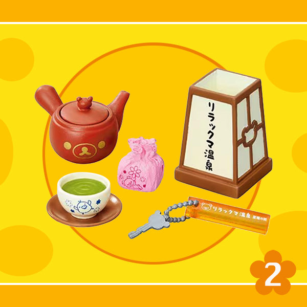 Rare 2017 Re-Ment Rilakkuma Onsen Full Set of 8 pcs