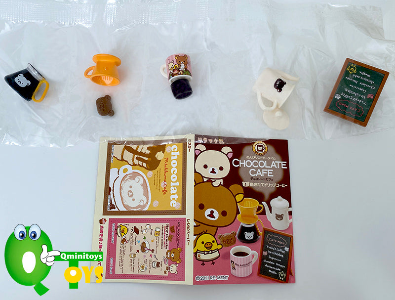 Rare 2011 Re-Ment Rilakkuma Chocolate Cafe Full Set of 6 pcs <Free Shipping>