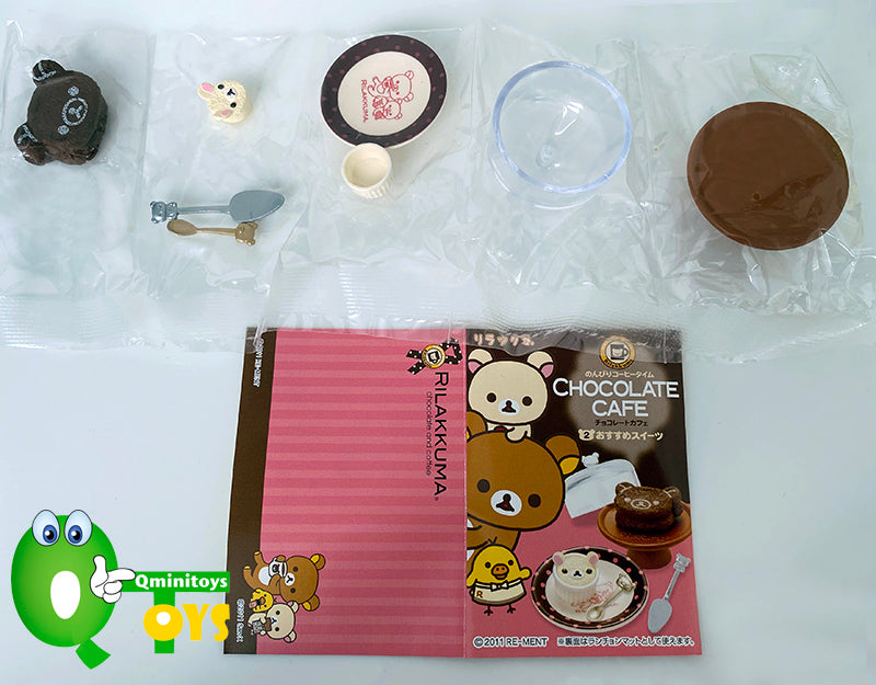 Rare 2011 Re-Ment Rilakkuma Chocolate Cafe Full Set of 6 pcs <Free Shipping>