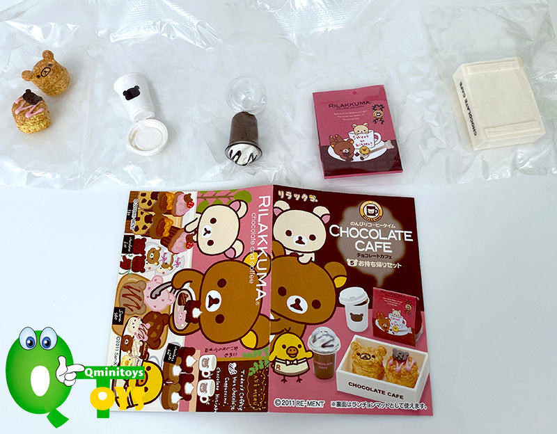 Rare 2011 Re-Ment Rilakkuma Chocolate Cafe Full Set of 6 pcs <Free Shipping>