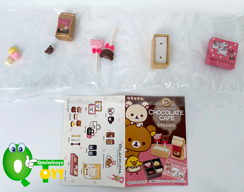 Rare 2011 Re-Ment Rilakkuma Chocolate Cafe Full Set of 6 pcs <Free Shipping>