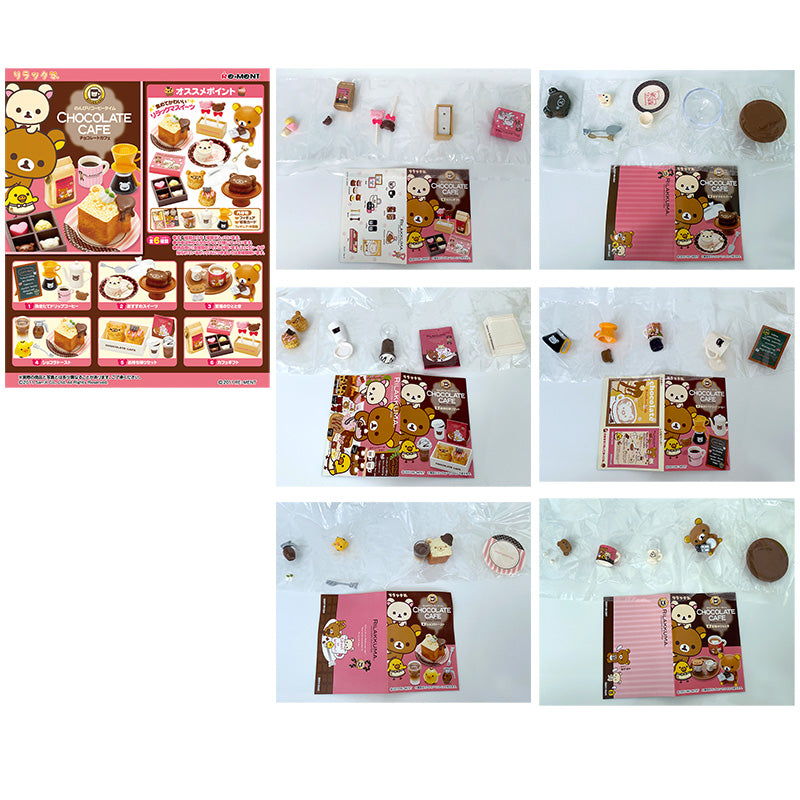 Rare 2011 Re-Ment Rilakkuma Chocolate Cafe Full Set of 6 pcs <Free Shipping>