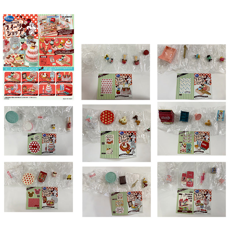 Rare 2011 Re-Ment Disney Minnie Mouse Sweets Shop Full Set of 8 pcs <Free Shipping>