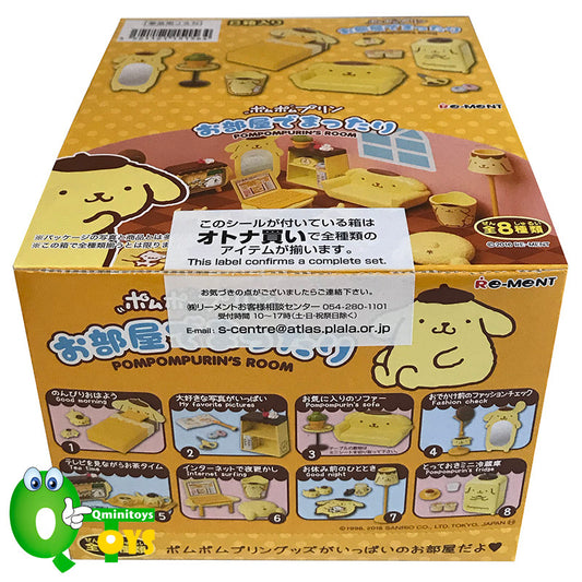 Rare 2016 Re-Ment Pompompurin's Room Full Set of 8 pcs