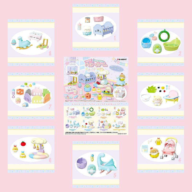 Rare 2024 Re-Ment Sumikko Gurashi Baby Room Full Set of 8 pcs <Free shipping (Except the United States)>