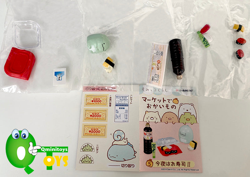 Rare 2014 Re-Ment Sumikko Gurashi at the Market Supermarket Full Set of 8 pcs