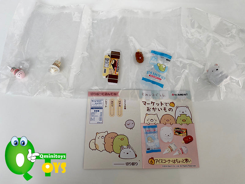 Rare 2014 Re-Ment Sumikko Gurashi at the Market Supermarket Full Set of 8 pcs