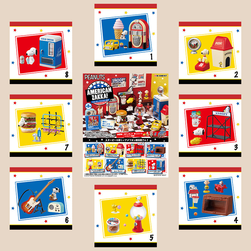 Rare 2018 Re-Ment SNOOPY AMERICAN ZAKKA! (Sold Individually) <Free shipping (Except the United States)>