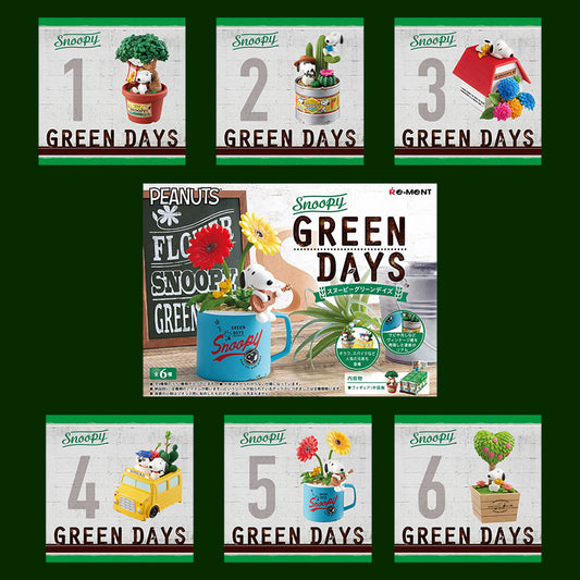 Rare 2018 Re-Ment Snoopy Green Days (Sold Individually) <Free Shippimg>