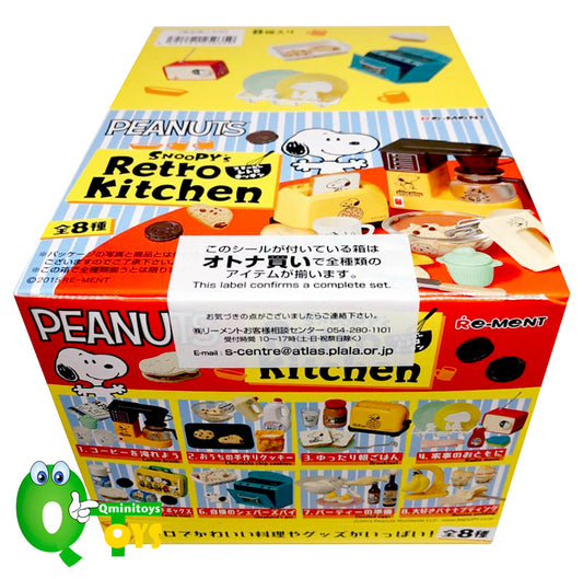 Rare 2015 Re-Ment Snoopy Retro Kitchen Full Set of 8 pcs <Free Shipping>