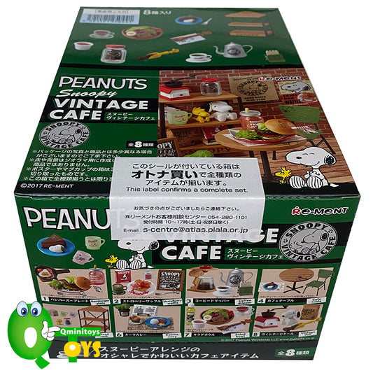 Rare 2017 Re-Ment Snoopy Vintage Cafe Full Set of 8 pcs