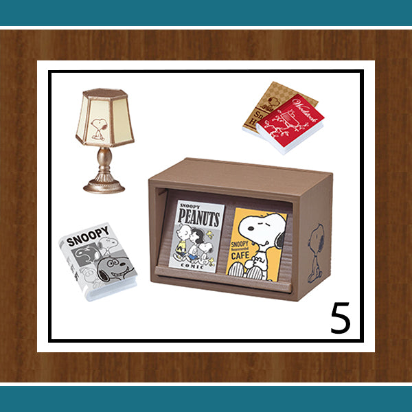 Rare 2023 Re-Ment Snoopy's Book Cafe Full Set of 8 pcs