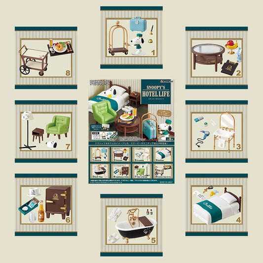 Rare 2021 Re-Ment SNOOPY'S HOTEL LIFE (Sold Individually) <Free shipping (Except the United States)>