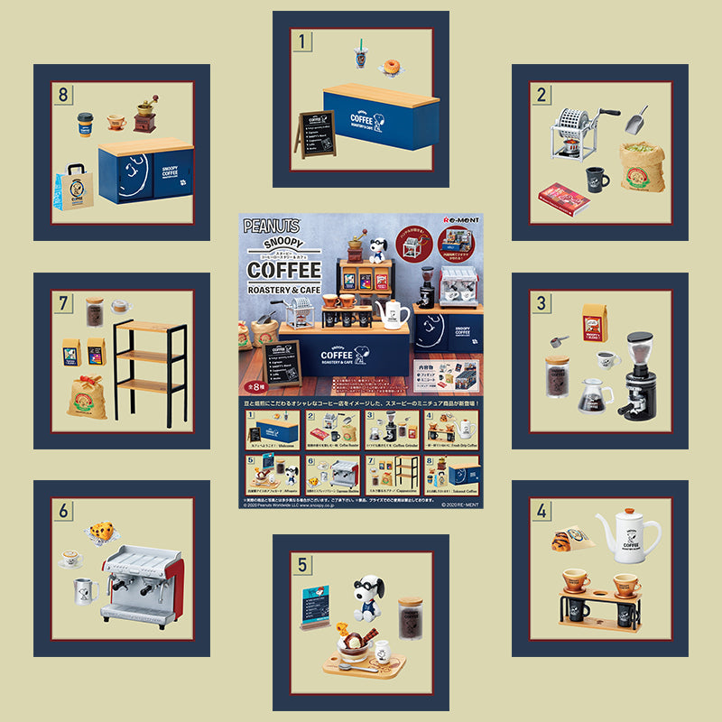 Rare 2020 Re-Ment SNOOPY COFFEE ROASTERY & CAFE (Sold Individually) <Free shipping (Except the United States)>