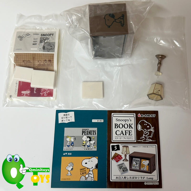 Rare 2023 Re-Ment Snoopy's Book Cafe Full Set of 8 pcs