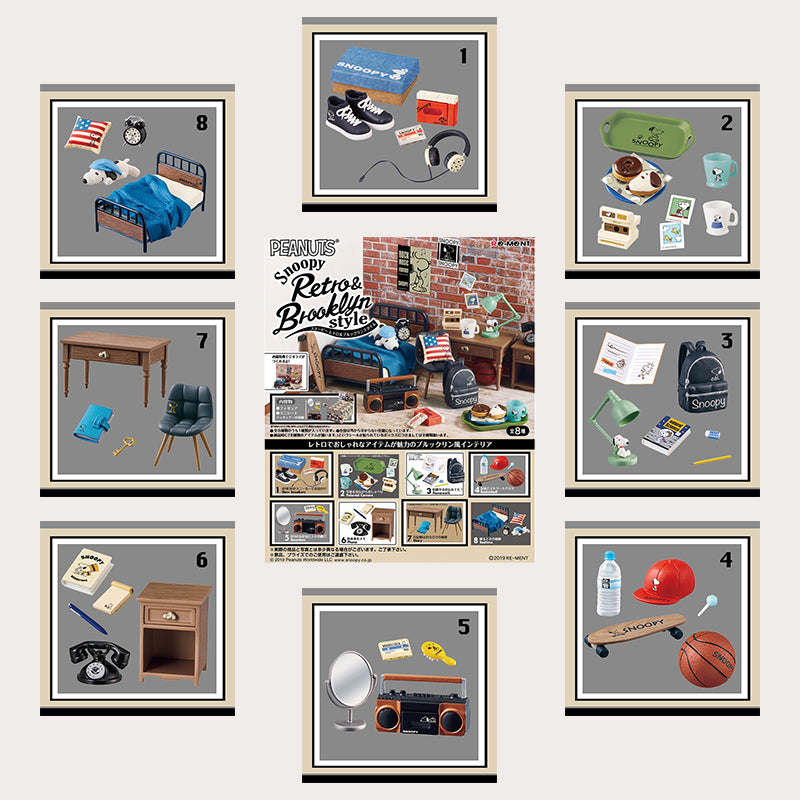 Rare 2019 Re-Ment Snoopy Retro & Brooklyn Style (Sold Individually) <Free shipping (Except the United States)>