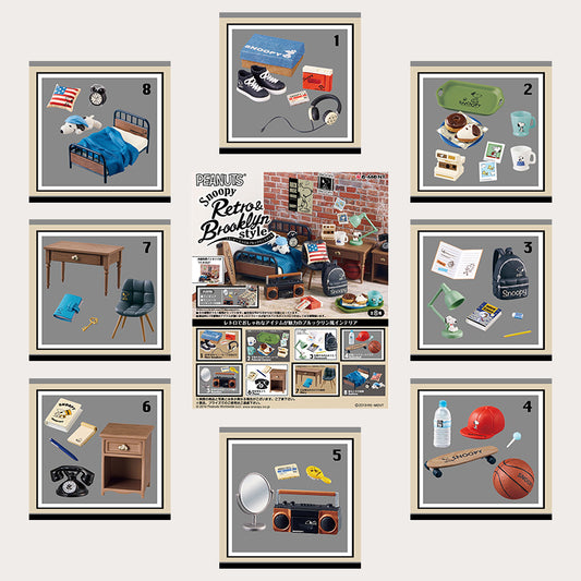 Rare 2019 Re-Ment Snoopy Retro & Brooklyn Style (Sold Individually) <Free shipping (Except the United States)>