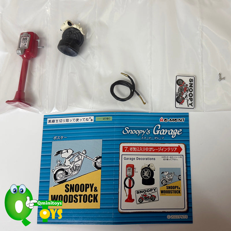 Rare 2022 Re-Ment Snoopy's Garage Full Set of 8 pcs <Free shipping (Except the United States)>