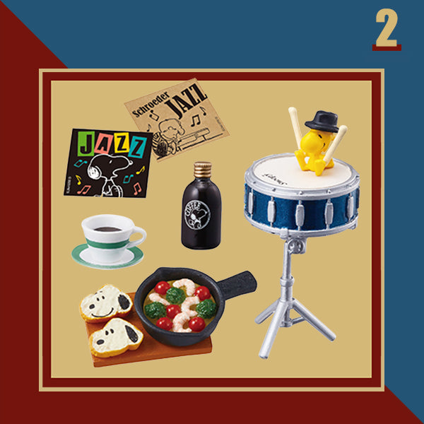 Rare 2019 Re-Ment Snoopy Little Jazz Cafe Full Set of 8 pcs (Outer box not keep in good condition) <Free shipping (Except the United States)>