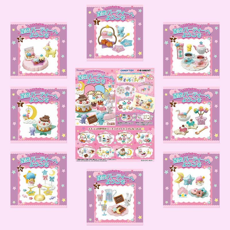 Rare 2010 Re-Ment Welcome to the Little Twin Stars Sky Party Full Set of 8 pcs <Free Shipping>