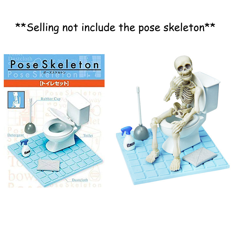 Rare 2014-2017 Re-Ment Pose Skeleton Scene <Free shipping (Except the United States)>