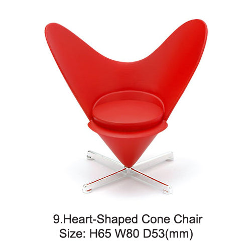 Reina Japan 1/12 Designers Chair Design Interior Collection Vol.1 No.9 Heart-Shaped Cone Chair - Used <Free Shipping>