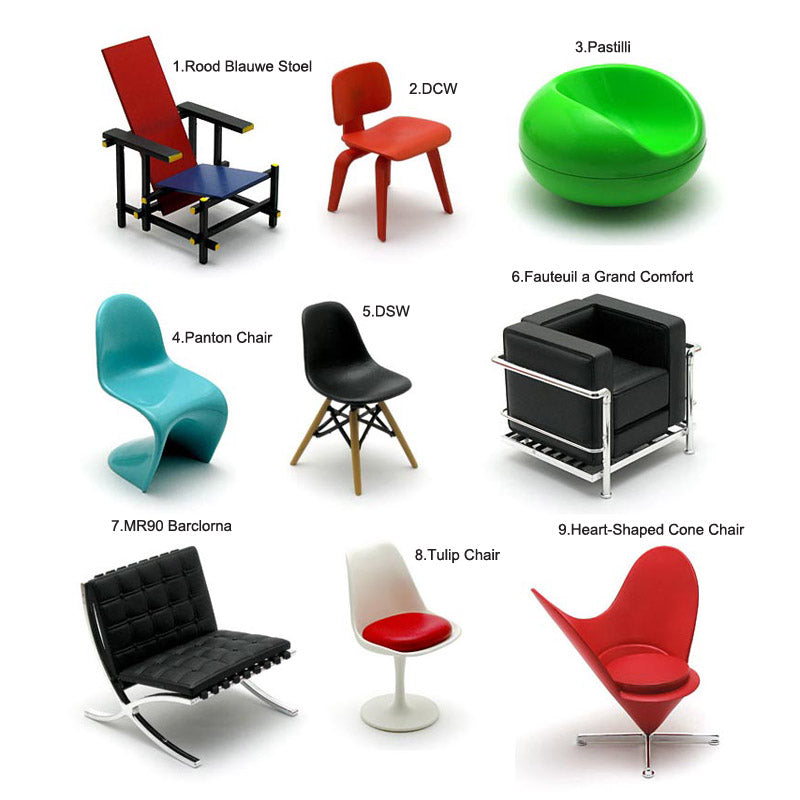Reina Japan 1/12 Designers Chair Design Interior Collection Vol.1 Full Set of 9 pcs <Free Shipping>