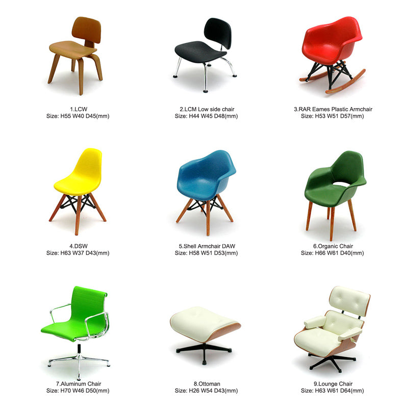 Reina Japan 1/12 Designers Chair Design Interior Collection Vol.3 Full Set of 9 pcs <Free Shipping>