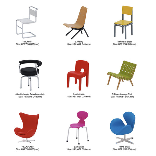 Rare 2006 Reina Japan 1/12 Designers Chair Design Interior Collection Vol.5 (Sold Individually)