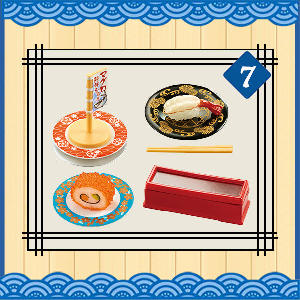 Rare 2015 Re-Ment Petit Sushi-Go-Round Full Set of 8 pcs <Free shipping (Except the United States)>