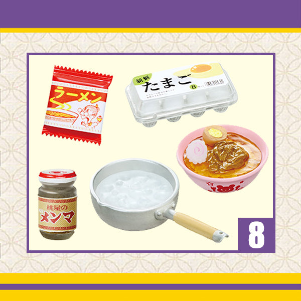 Rare 2016 Re-Ment Momoya the Japanese Nostalgic Meals Full Set of 8 pcs <Free shipping (Except the United States)>