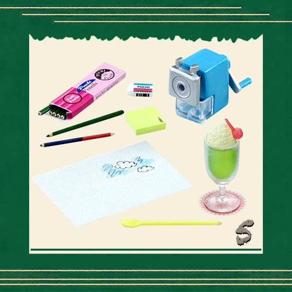 Rare 2019 Re-Ment Pencil Cafe Full Set of 8 pcs <Free shipping (Except the United States)>