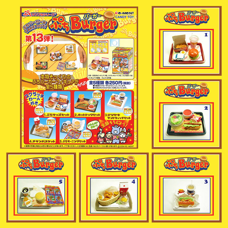 Rare 2003 Re-Ment Petit Burger Restaurant Full Set of 10 pcs <Free Shipping>