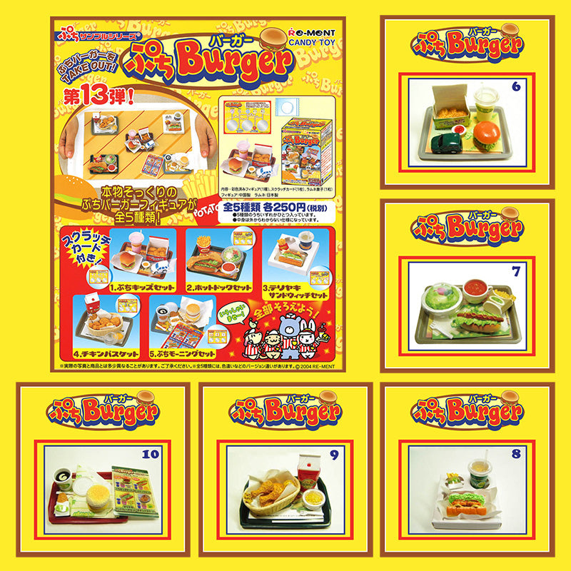 Rare 2003 Re-Ment Petit Burger Restaurant Full Set of 10 pcs <Free Shipping>