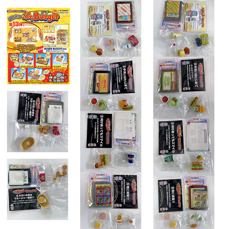 Rare 2003 Re-Ment Petit Burger Restaurant Full Set of 10 pcs <Free Shipping>