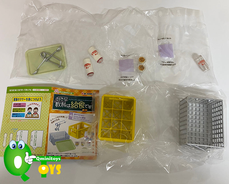 Rare 2022 Re-Ment My favorite subject is school lunch Full Set of 8 pcs <Free shipping (Except the United States)>