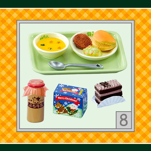Rare 2022 Re-Ment My favorite subject is school lunch Full Set of 8 pcs <Free shipping (Except the United States)>