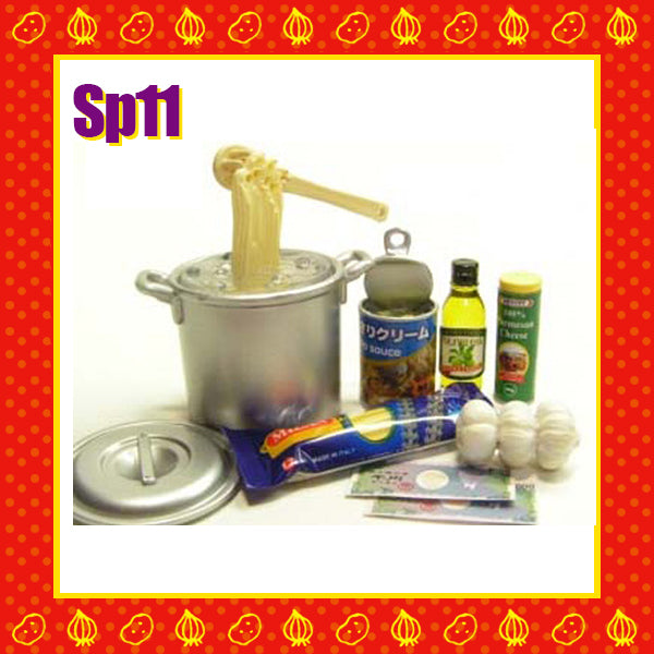 Rare 2005 Re-Ment Mom's Kitchen Secret - Spaghetti with clams / Fried Vegetables <Free shipping (Except the United States)>