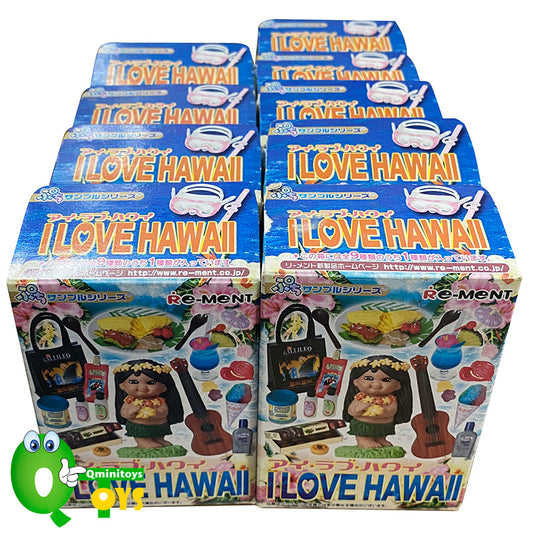 Rare 2006 Re-Ment I Love Hawaii Full Set of 9 pcs <Free shipping (Except the United States)>