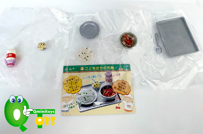 Rare 2006 Re-Ment School Lunch Meal Set Full Set of 10 pcs (Outer box was color fading) <Free Shipping>