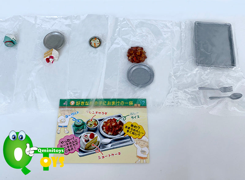 Rare 2006 Re-Ment School Lunch Meal Set Full Set of 10 pcs (Outer box was color fading) <Free Shipping>