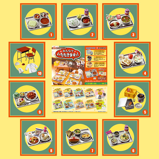 Re-Ment School Lunch Meal Set (Sold Individually) <Free shipping (Except the United States)>