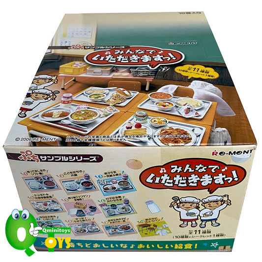 Rare 2006 Re-Ment School Lunch Meal Set Full Set of 10 pcs (Outer box was color fading) <Free shipping (Except the United States)>