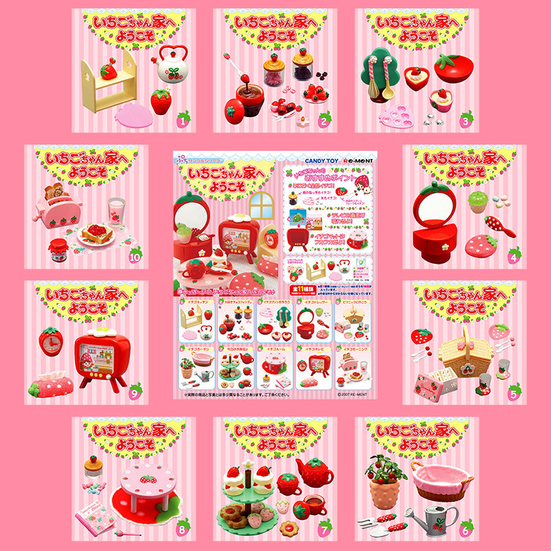 Rare 2007 Re-Ment Strawberry House Full Set of 10 pcs <Free Shipping>