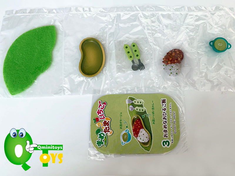 Rare 2007 Re-Ment Strawberry Green Bean and Egg Full Set of 10 pcs <Free Shipping>